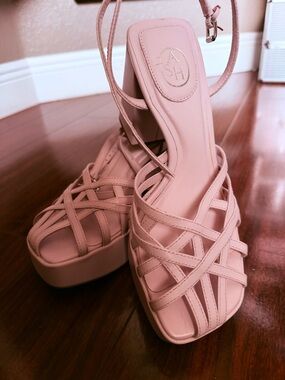 ASH Blush Strappy Platform Sandals